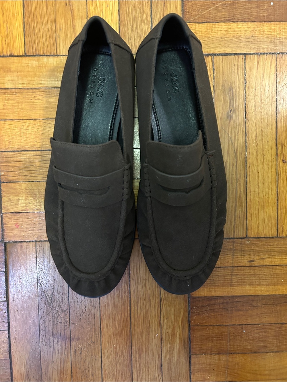 ASOS Dark Brown Slip-On Penny Loafers